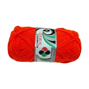 A 20g ball of Oswal Wool Yarn - Orange