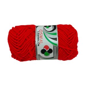 A 20g ball of Oswal Wool Yarn - Red