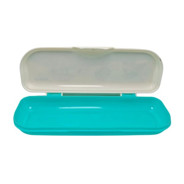 The interior of the Hy Passion Baby box with crayons and pencils.